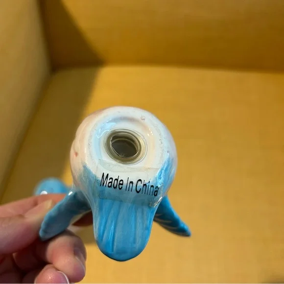 Vintage Bluebird Salt & Pepper Shakers blue white yellow pink anthropomorphic - Picture 9 of 11